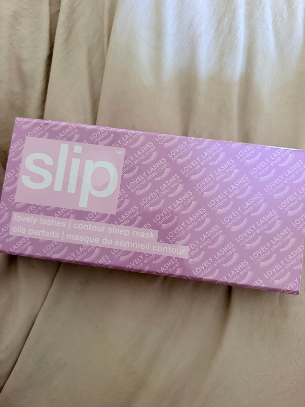 slip Lovely Lashes Contour Sleep Mask - Light Pink Satin